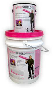 Pink Shield Paint Cans